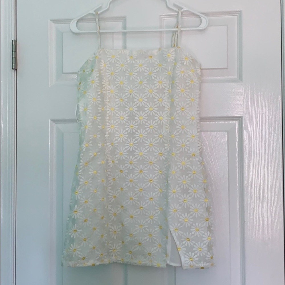 Off white sunflower right dress